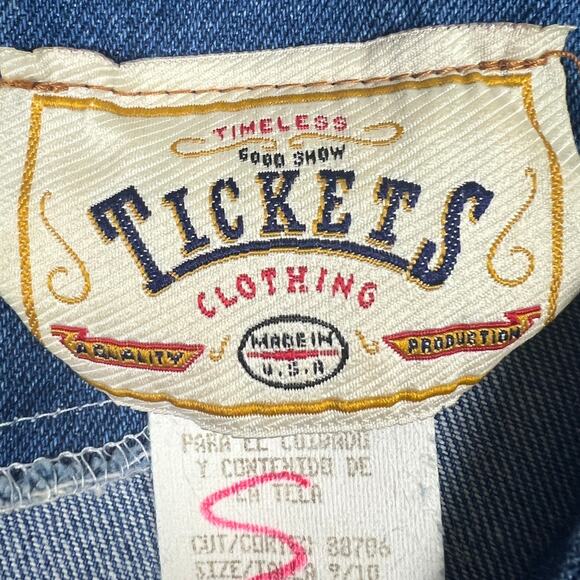 VTG Timeless Good Show Ticket Clothing Women's 9/10 Denim Western USA Made Dress - Picture 4 of 10